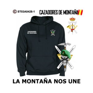 Sudadera-capucha La Montaña nos une - Cazadores de Montaña