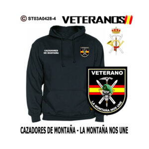 Sudadera-capucha Veterano La Montaña nos une - Cazadores de Montaña