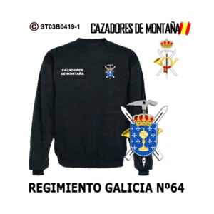 Sudadera-clásica Regimiento Galicia 64 – Cazadores de Montaña