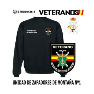 Sudadera-clásica Veterano Unidad de Zapadores de Montaña Nº1 – Cazadores de Montaña