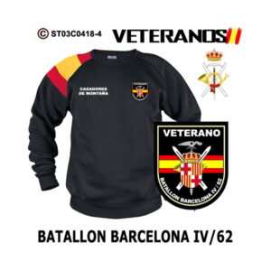 Sudadera-bandera Veterano Batallón Barcelona IV/62 Cazadores de Montaña