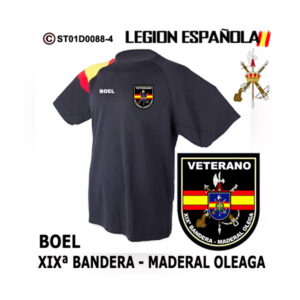 Camiseta-Bandera Veterano XIXª Bandera – Maderal Oleaga – BOEL