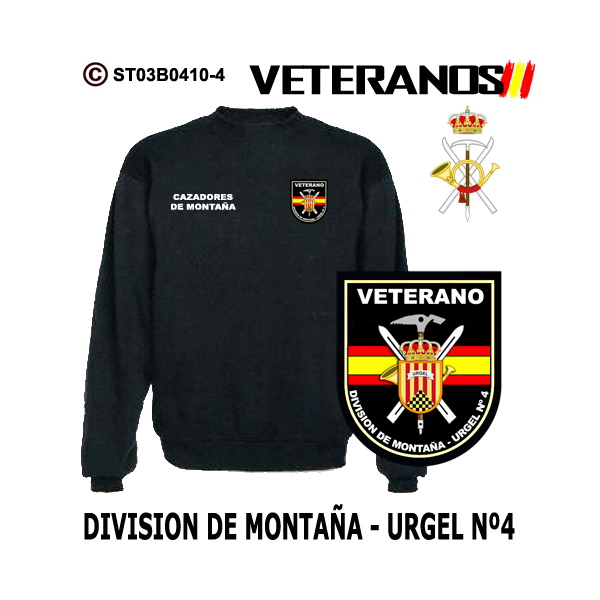 Sudadera-clásica Veterano Urgel Nº4 División Montaña – Cazadores de Montaña