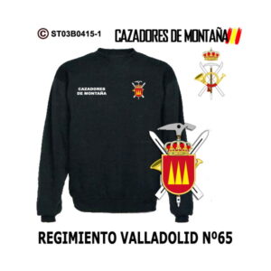 Sudadera-clásica Regimiento Valladolid nº 65 – Cazadores de Montaña