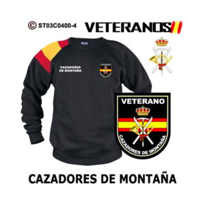 Sudadera-bandera Veterano Cazadores de Montaña