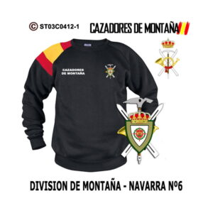 Sudadera-bandera División de Montaña Navarra Nº6 – Cazadores de Montaña