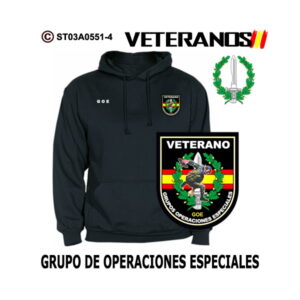 Sudadera-capucha Veterano Grupos de Operaciones Especiales GOE – Boina Verde