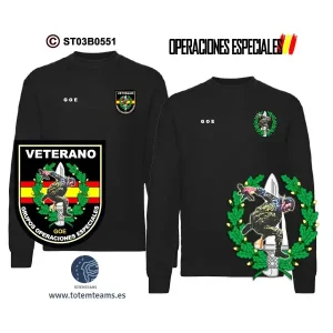 Sudadera-clásica Grupos de Operaciones Especiales GOE – Boina Verde