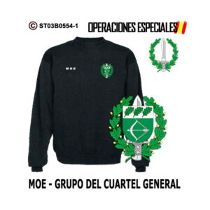 Sudadera-clásica Grupo del Cuartel General MOE - Boina Verde