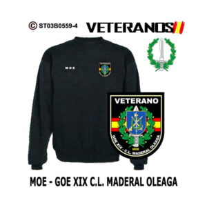 Sudadera-clásica Veterano MOE-GOE XIX C.L. Maderal Oleaga - Boina Verde