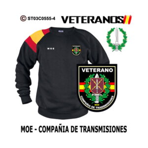 Sudadera-bandera Veterano MOE Compañía de Transmisiones - Boina Verde