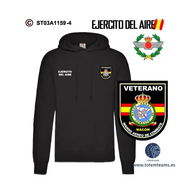 Sudadera-capucha MACOM Mando Aéreo de Combate – Ejercito del Aire - Imagen 3
