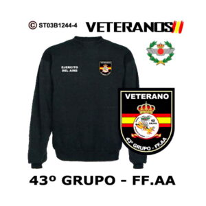 Sudadera-clásica Veterano 43 Grupo de FFAA – Ejercito del Aire