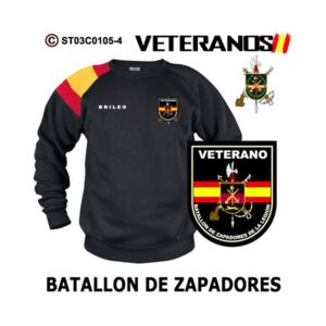 Sudadera-bandera Veterano BRILEG Batallón de Zapadores