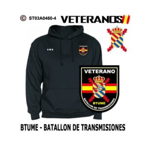 Sudadera-capucha Veterano BTUME Batallón de Transmisiones UME