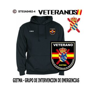 Sudadera-capucha Veterano GIETMA - Grupo de Intervención de Emergencias UME