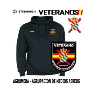 Sudadera-capucha Veterano AGRUMEDA Agrupación de Medios Aéreos UME