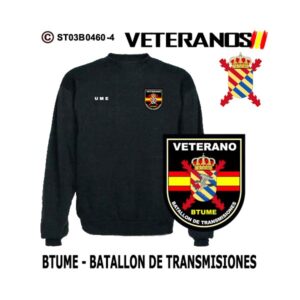 Sudadera-clásica Veterano BTUME Batallón de Transmisiones UME