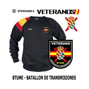 Sudadera-bandera Veterano BTUME Batallón de Transmisiones UME