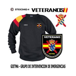 Sudadera-bandera Veterano GIETMA - Grupo de Intervención de Emergencias UME