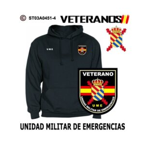 Sudadera-capucha Veterano UME - Unidad Militar de Emergencias