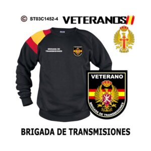 Sudadera-bandera Veterano Brigada de Transmisiones