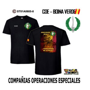 Camiseta-DS COE Guerrillero Boina Verde – Compañías Operaciones Especiales