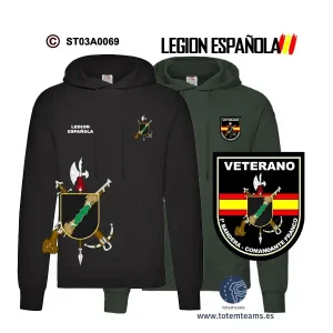 Sudadera-capucha Iª Bandera Comandante Franco – Legión Española