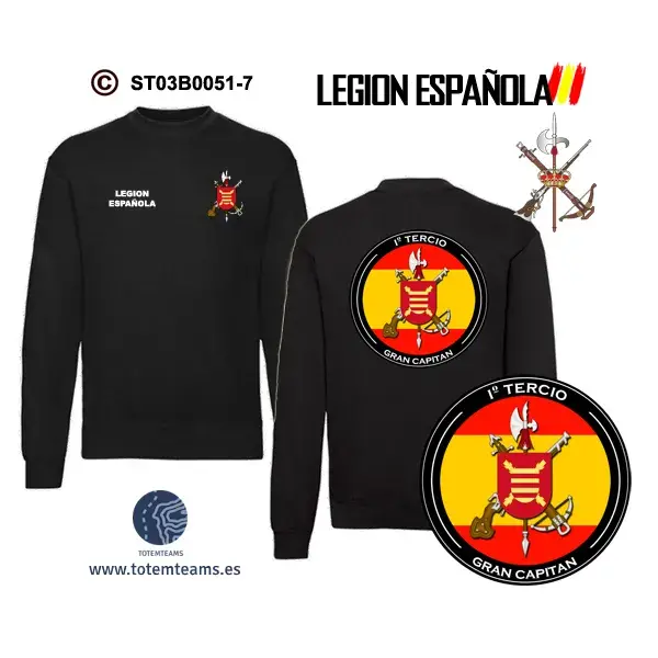 Sudadera-ClásicaES 1º Tercio Gran Capitán – Legión Española - Imagen 3