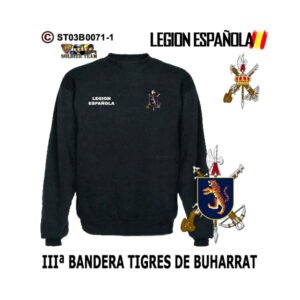 Sudadera-clásica IIIª Bandera Tigres Buharrat – Legión Española