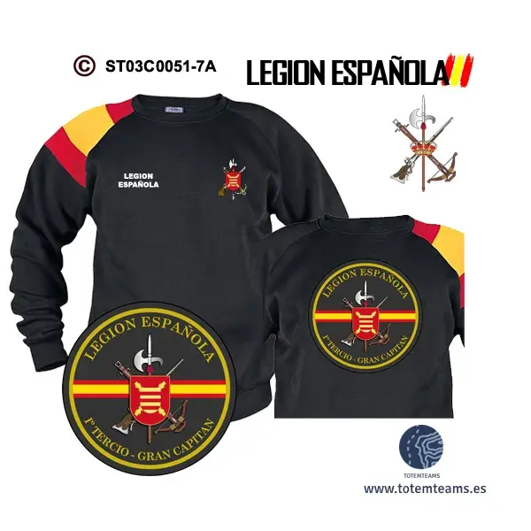 Sudadera-BanderaES 1º Tercio Gran Capitán – Legión Española - Imagen 2