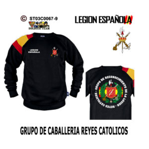 Sudadera-BanderaES Grupo de Caballería Reyes Católicos Legión Española