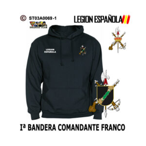 Sudadera-capucha Iª Bandera Comandante Franco – Legión Española