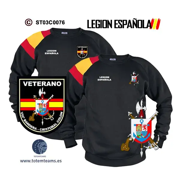 Sudadera-bandera VIIIª Bandera Cristóbal Colon Legión Española
