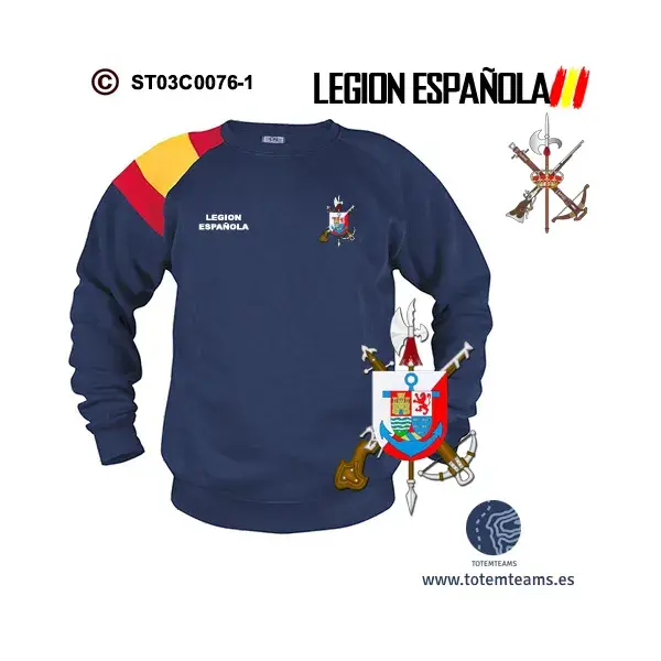 Sudadera-bandera VIIIª Bandera Cristóbal Colon Legión Española - Imagen 3