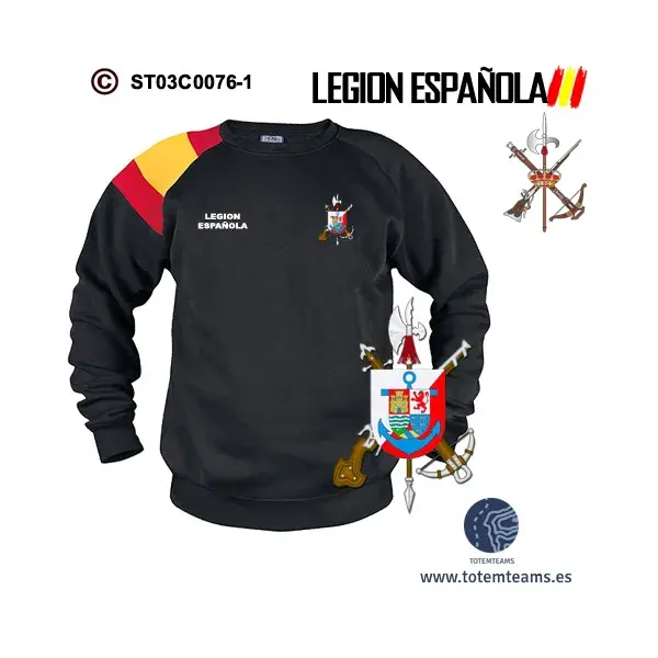Sudadera-bandera VIIIª Bandera Cristóbal Colon Legión Española - Imagen 2