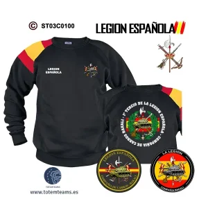 Sudadera-BanderaES Compañía de Carros Bakali - Legión Española