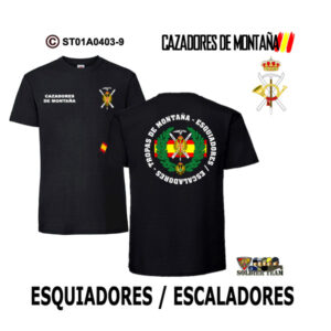 Camiseta-ES Esquiadores Escaladores - Cazadores de Montaña