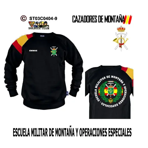 Sudadera-BanderaES EMMOE - Cazadores de Montaña - Imagen 2