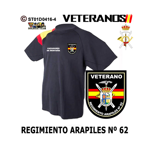 Camiseta Veterano Regimiento Arapiles nº 62 - Cazadores de Montaña
