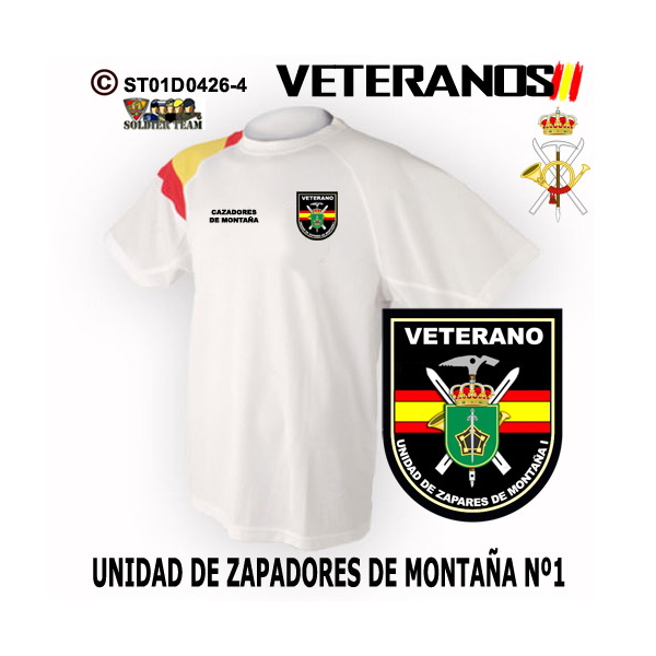 Camiseta Veterano Unidad de Zapadores de Montaña Nº1 - Cazadores de Montaña - Imagen 3