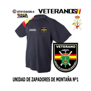 Camiseta Veterano Unidad de Zapadores de Montaña Nº1 - Cazadores de Montaña