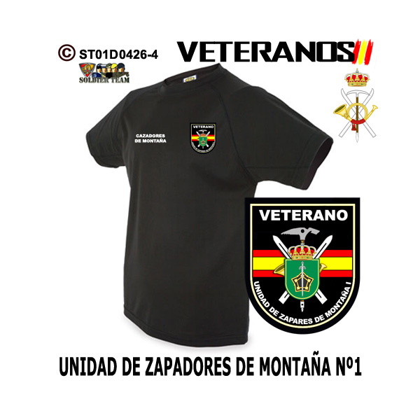 Camiseta Veterano Unidad de Zapadores de Montaña Nº1 - Cazadores de Montaña - Imagen 4