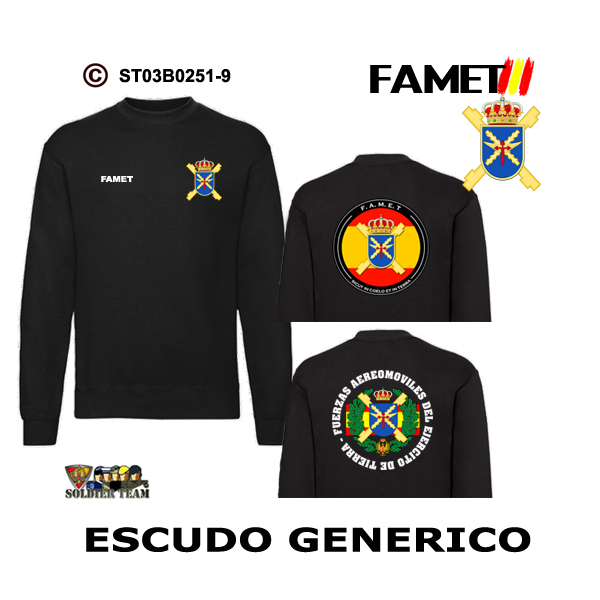 Sudadera-ES FAMET Escudo Genérico