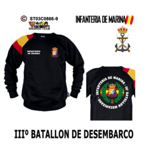 Sudadera-BanderaES IIIº Batallón de Desembarco Infantería de Marina