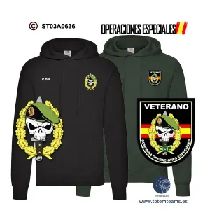 Sudadera-capucha COE Calavera – Boina Verde