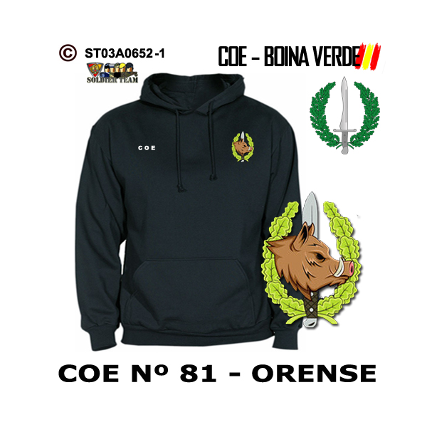 Sudadera-capucha COE 81 Orense – Boina Verde