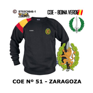 Sudadera-bandera COE 51 Zaragoza – Boina Verde
