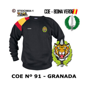 Sudadera-bandera COE 91 Granada – Boina Verde
