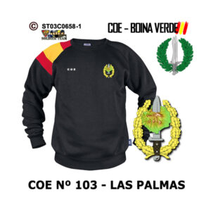 Sudadera-bandera COE 103 Las Palmas – Boina Verde